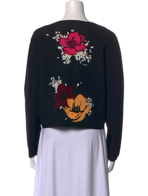 Moschino Jeans Floral Print V-Neck Sweatshirt