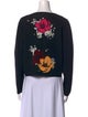 Moschino Jeans Floral Print V-Neck Sweatshirt