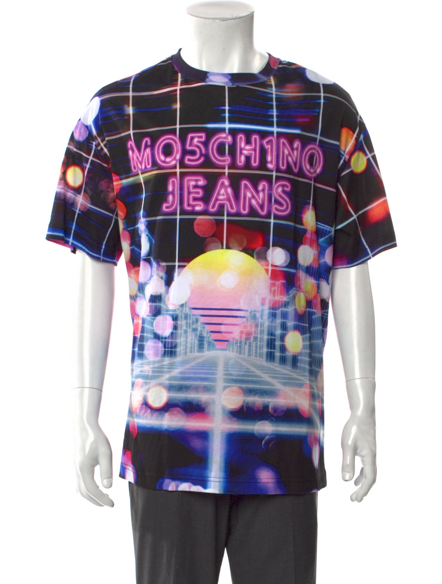 Moschino Jeans Graphic Print Crew Neck T-Shirt