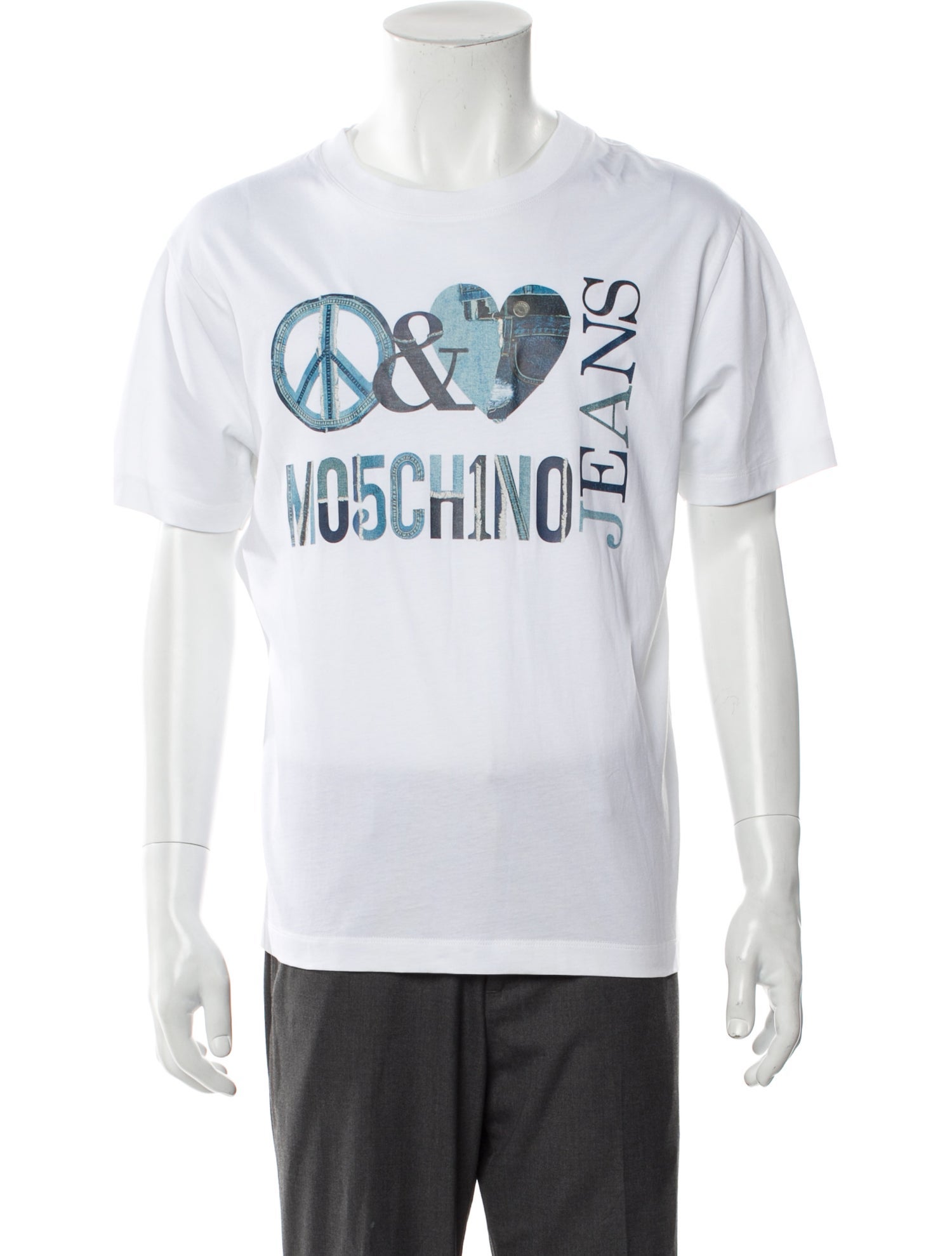 Moschino Jeans Graphic Print Crew Neck T-Shirt