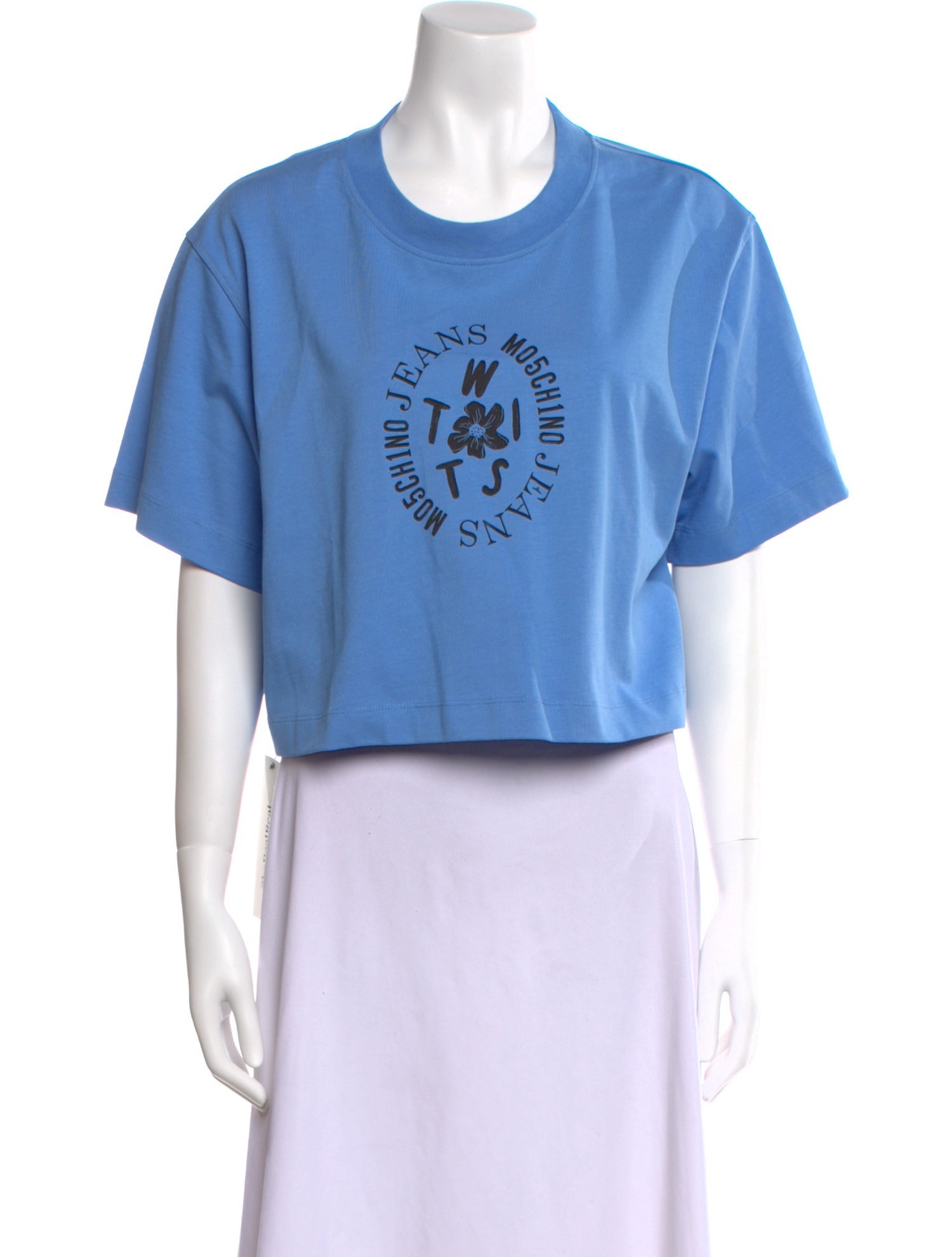 Moschino Jeans Graphic Print Crew Neck T-Shirt w/ Tags