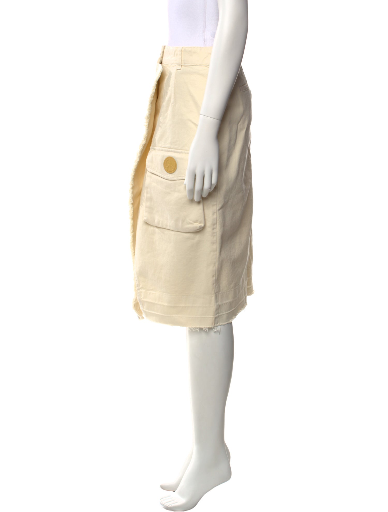 Moschino Jeans Raw-Edge Trim Knee-Length Skirt