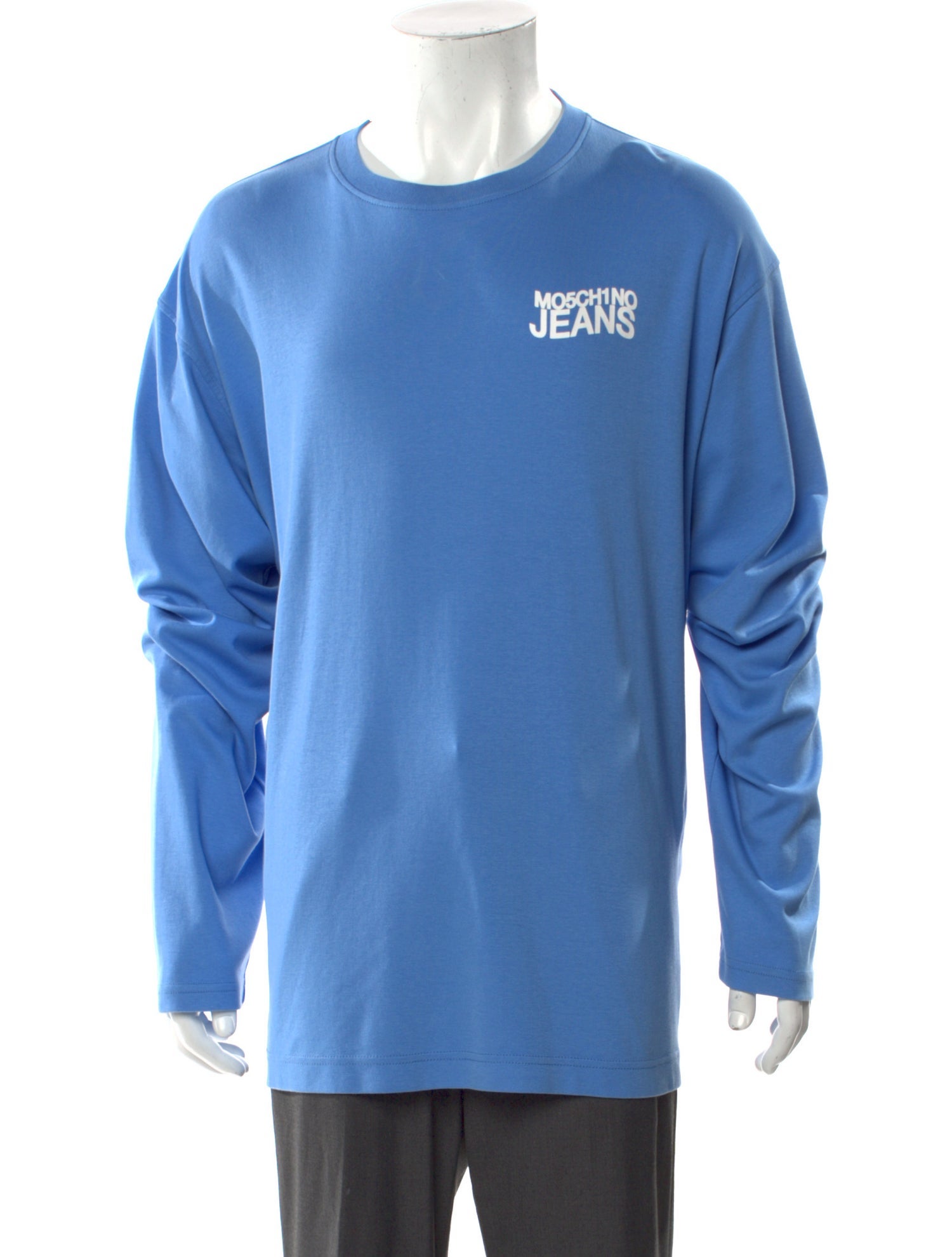 Moschino Jeans Graphic Print Crew Neck Henley