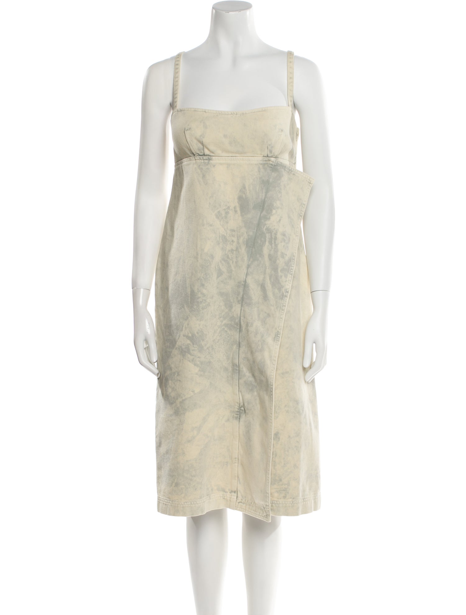 Moschino Jeans Square Neckline Midi Length Dress