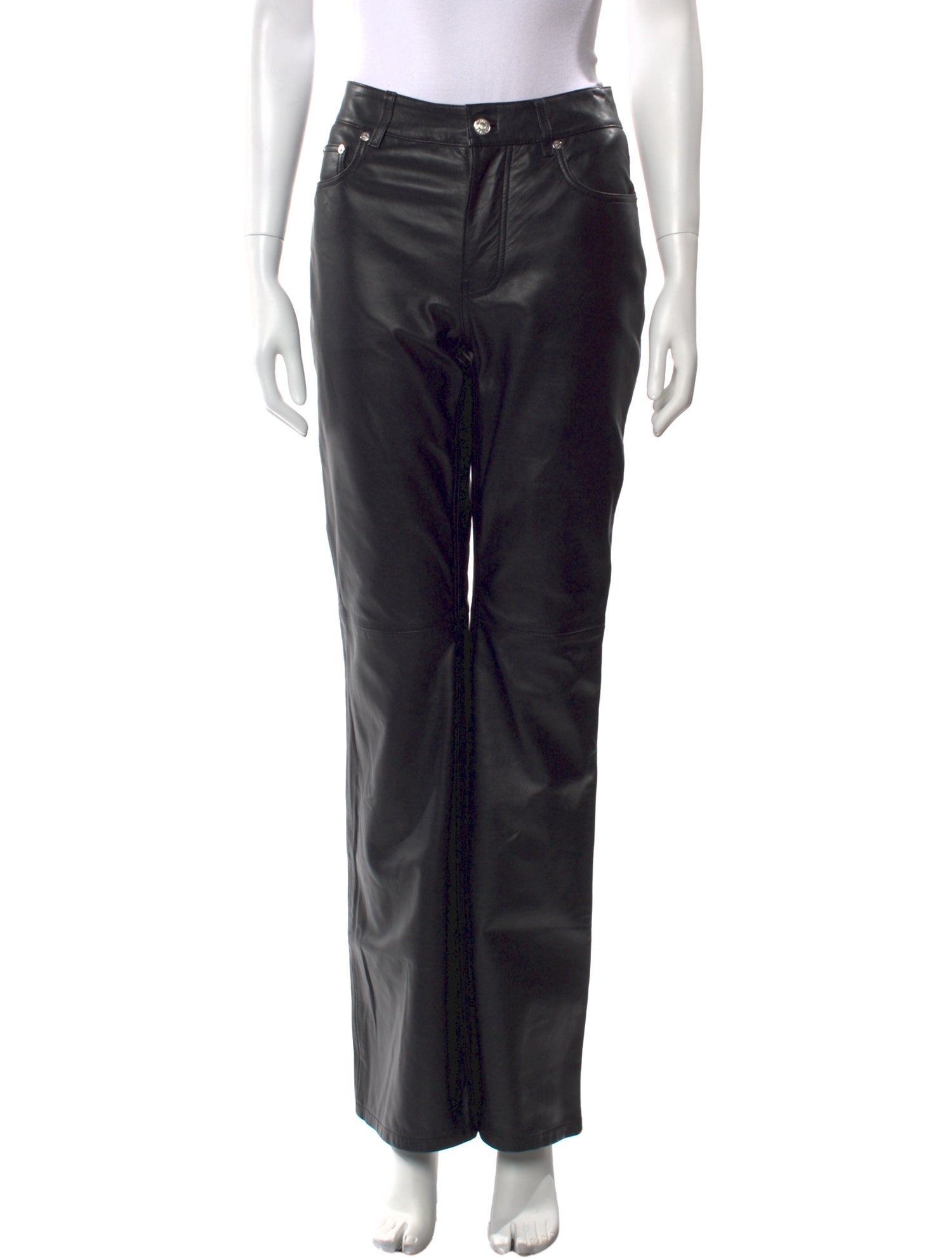 Moschino Jeans Leather Wide Leg Pants w/ Tags