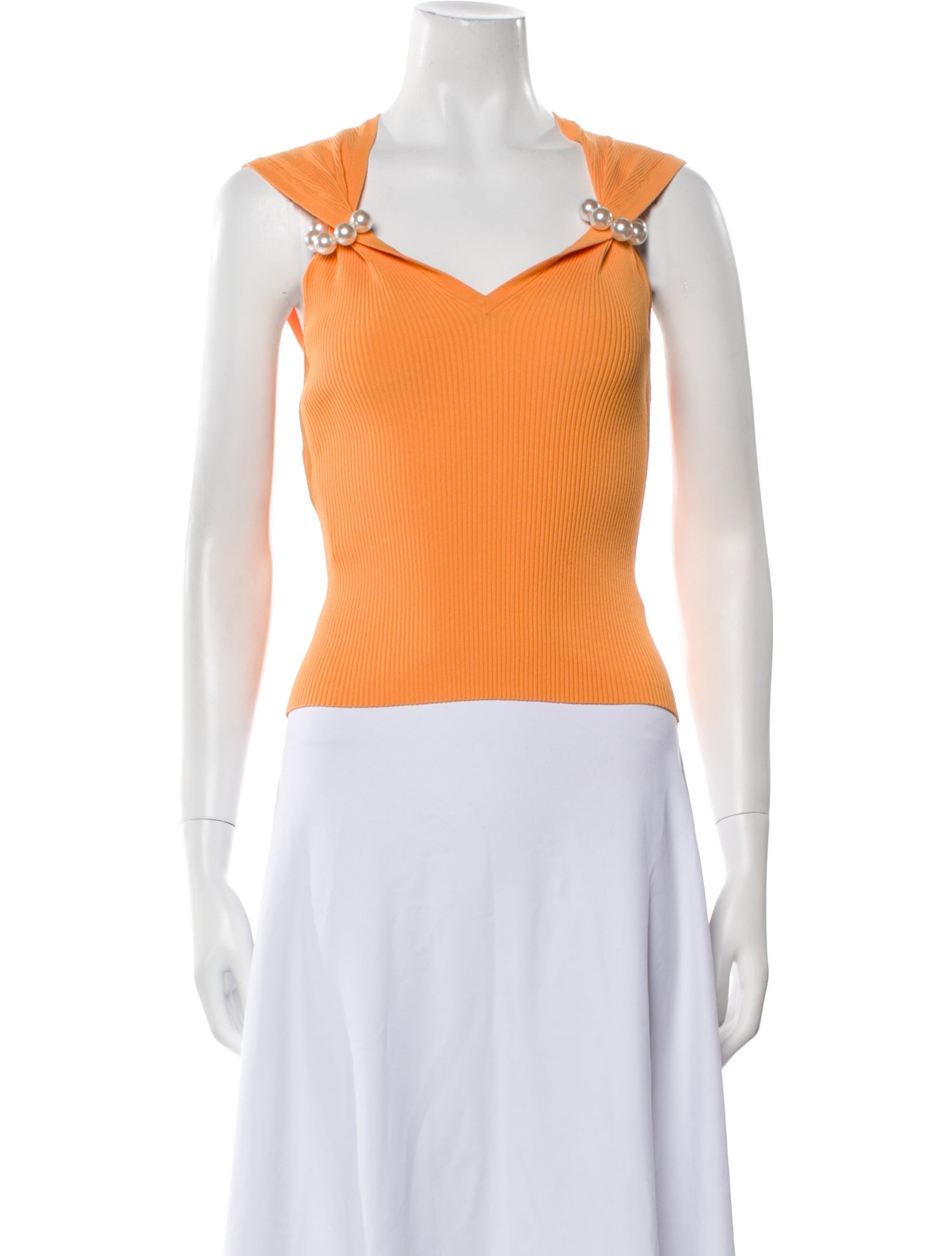 Moschino Jeans V-Neck Sleeveless Crop Top