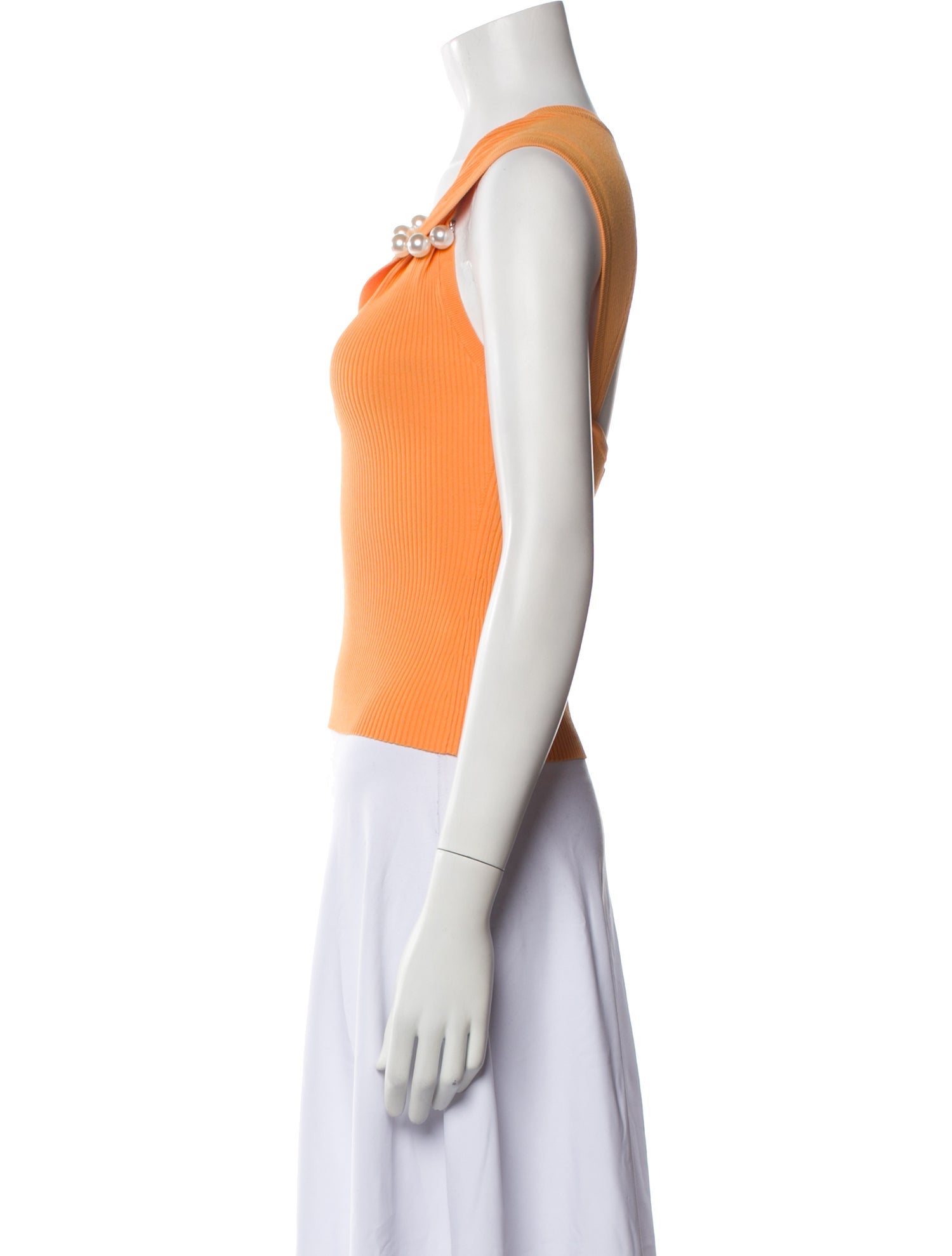 Moschino Jeans V-Neck Sleeveless Crop Top