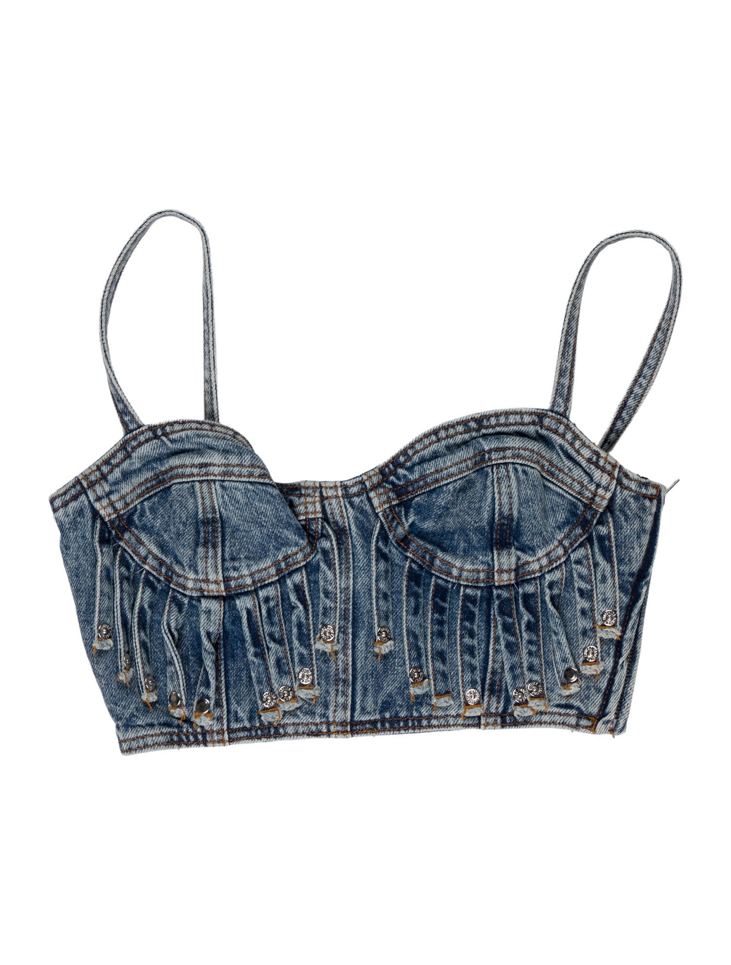 Moschino Jeans Square Neckline Sleeveless Crop Top
