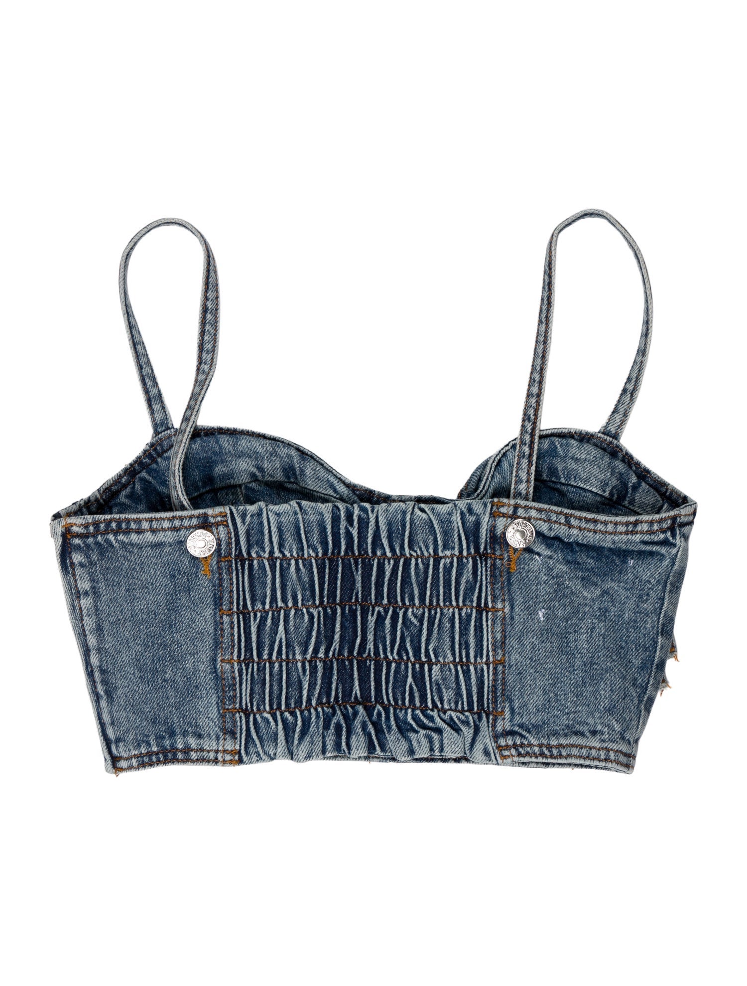 Moschino Jeans Square Neckline Sleeveless Crop Top