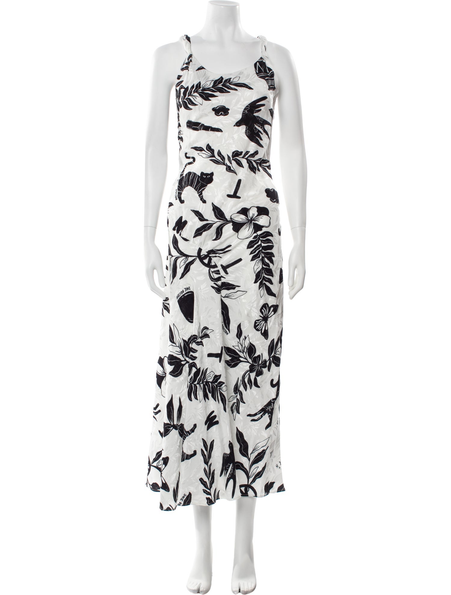 Moschino Jeans Floral Print Midi Length Dress