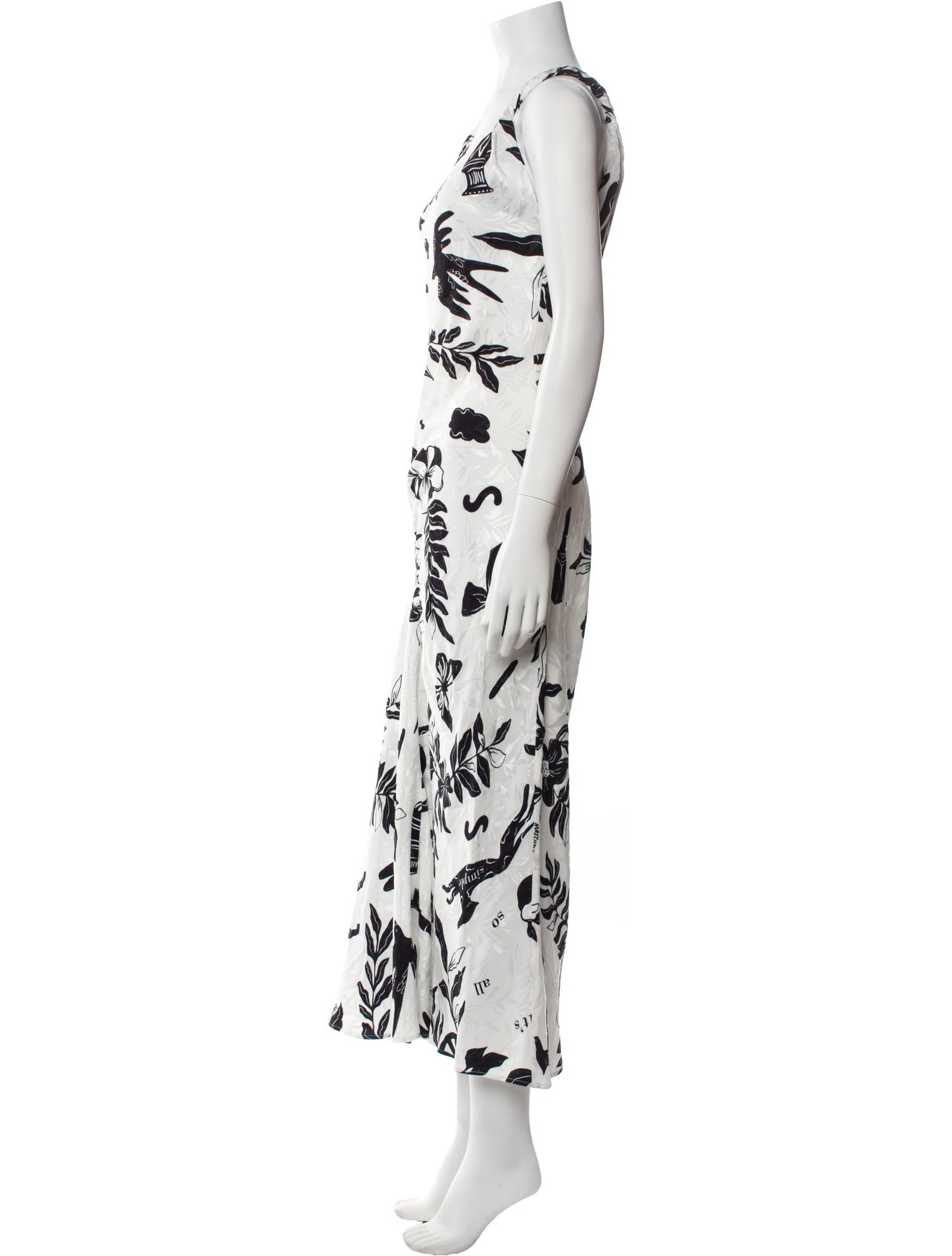 Moschino Jeans Floral Print Midi Length Dress