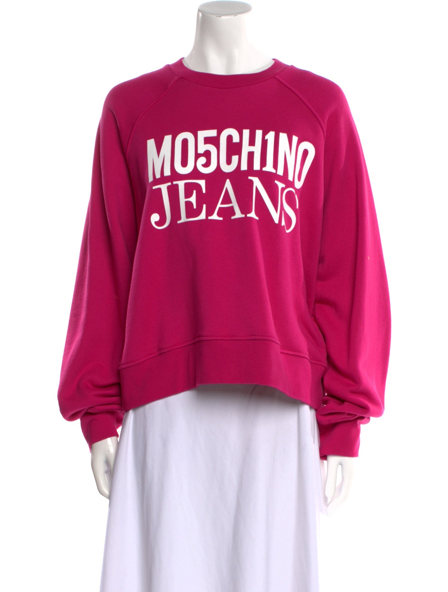 Moschino Jeans Graphic Print Crew Neck Sweatshirt