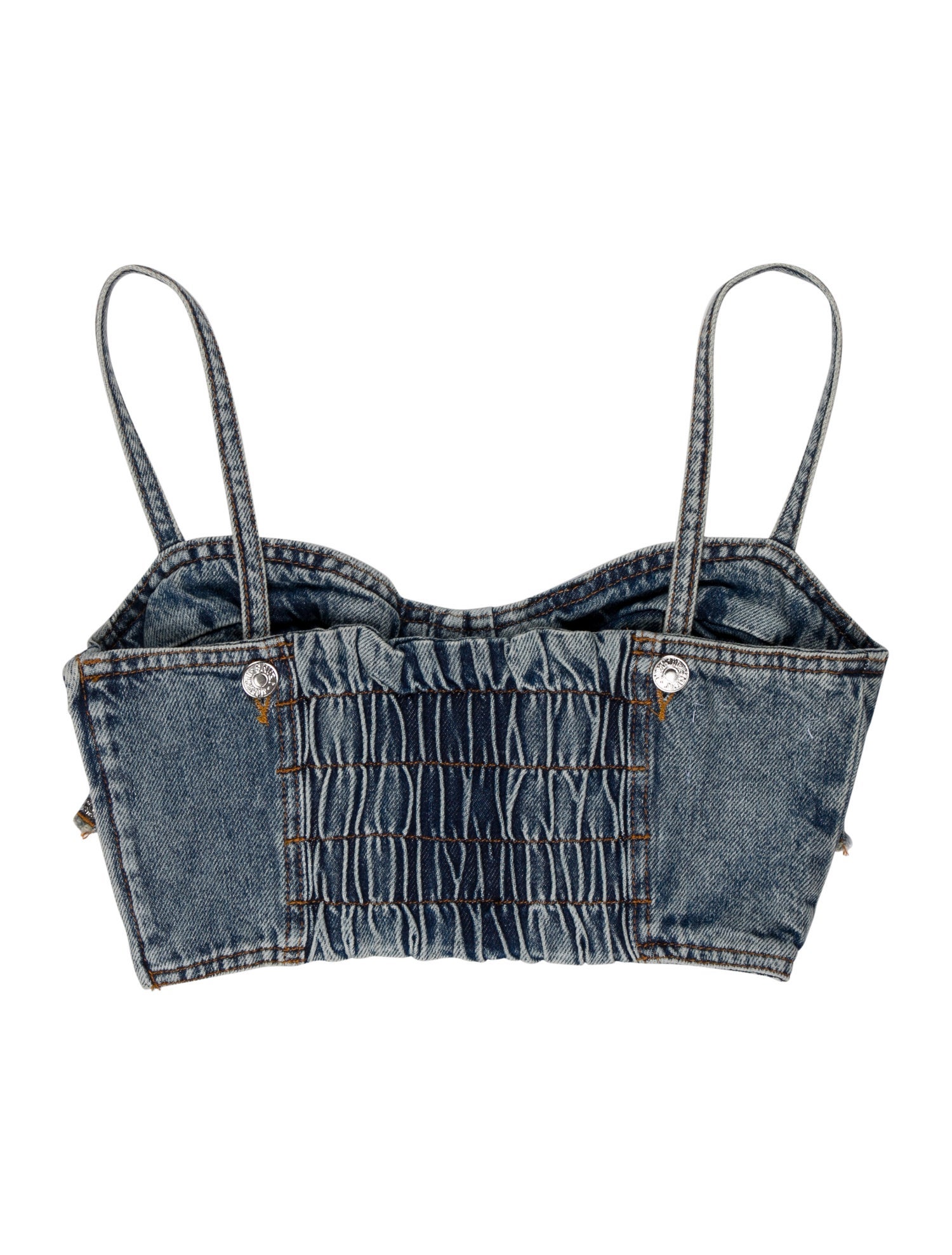 Moschino Jeans Square Neckline Sleeveless Crop Top