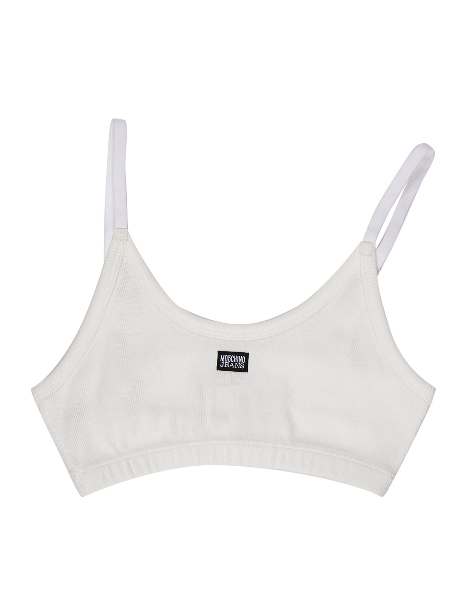 Moschino Jeans Scoop Neck Sleeveless Crop Top