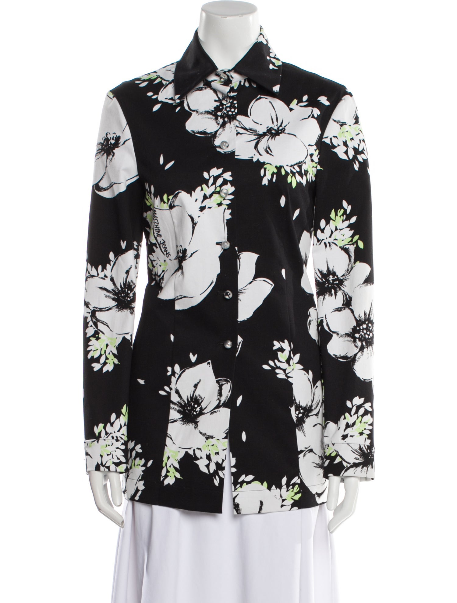 Moschino Jeans Floral Print Long Sleeve Top