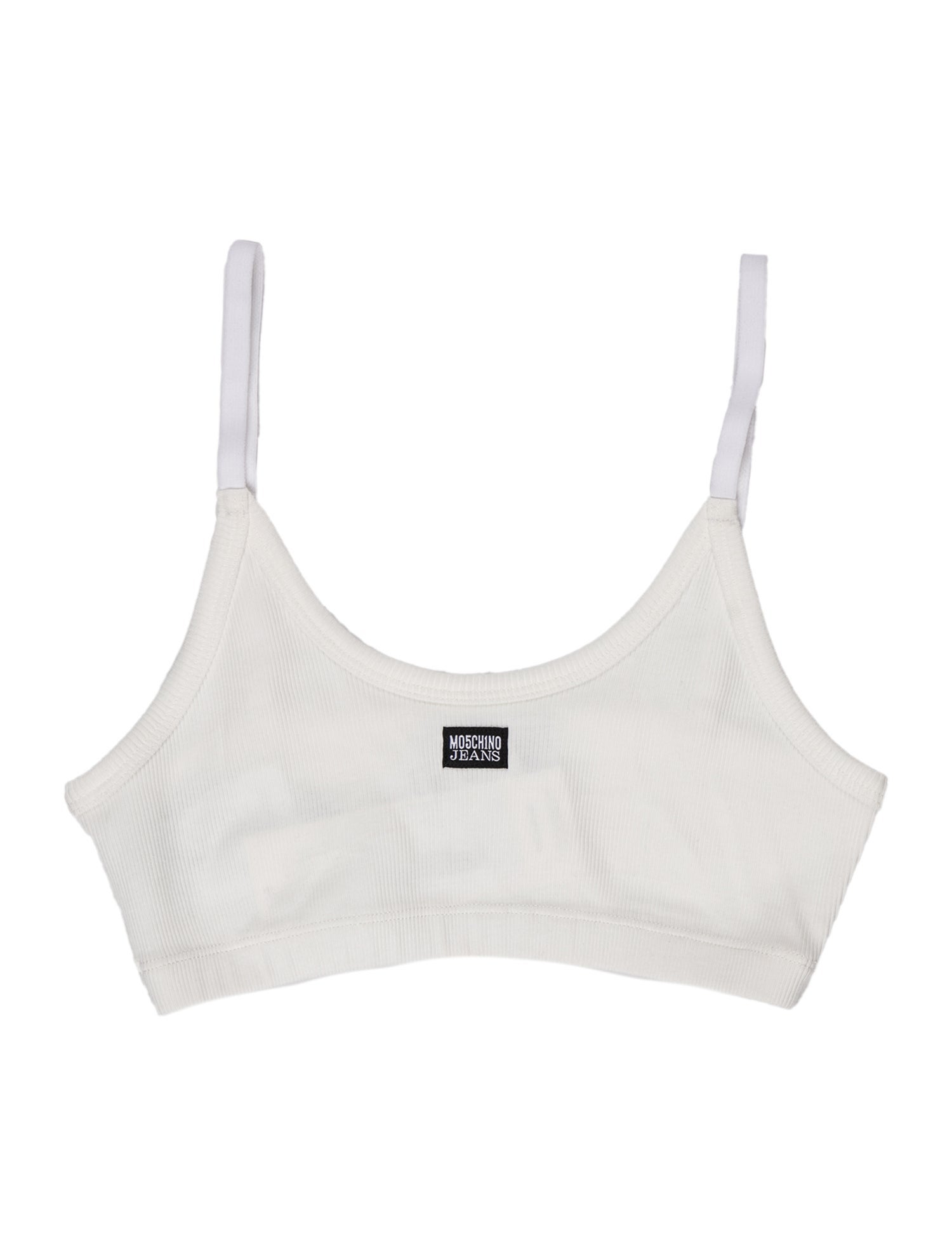 Moschino Jeans Scoop Neck Sleeveless Crop Top