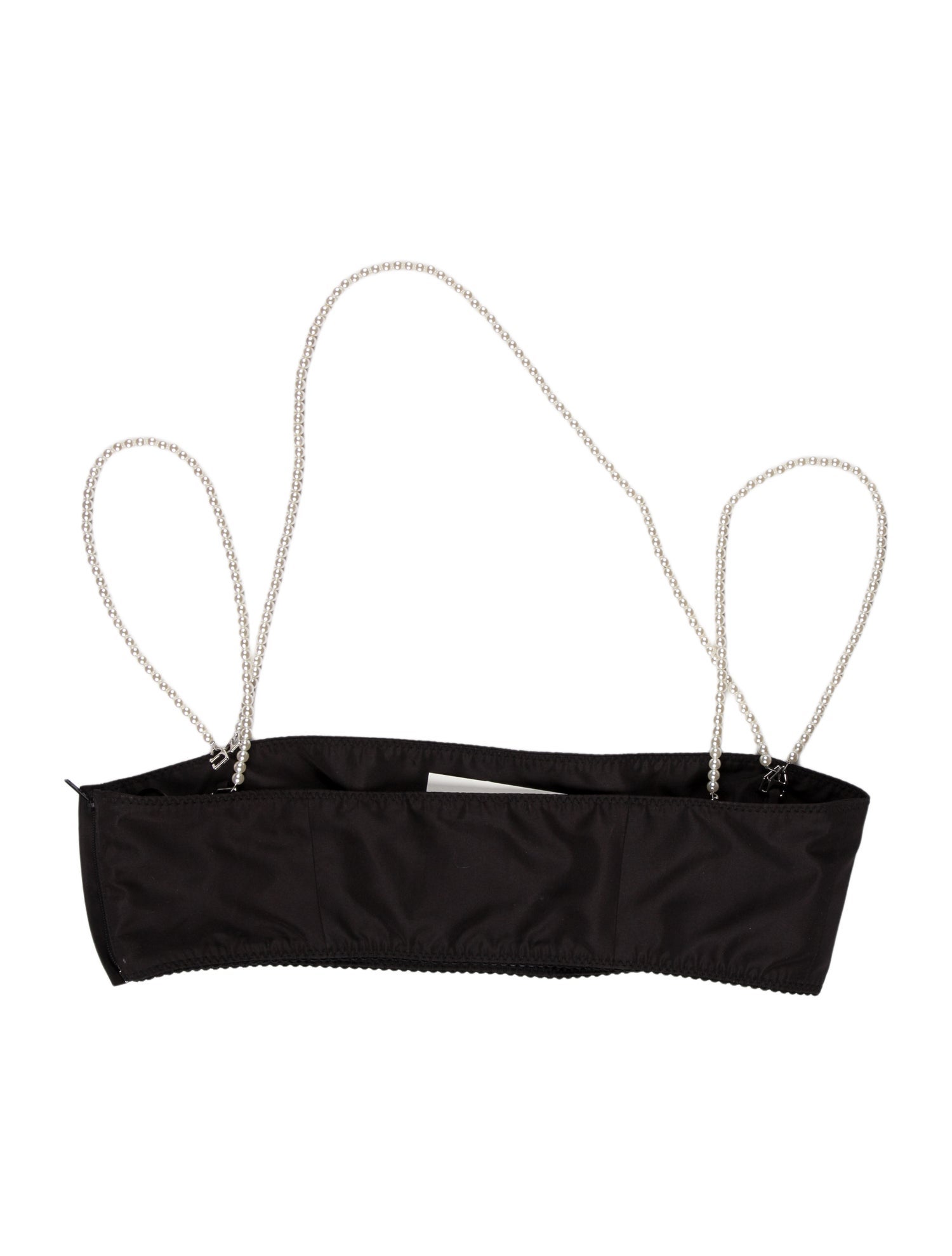 Moschino Jeans Nylon Strapless Crop Top