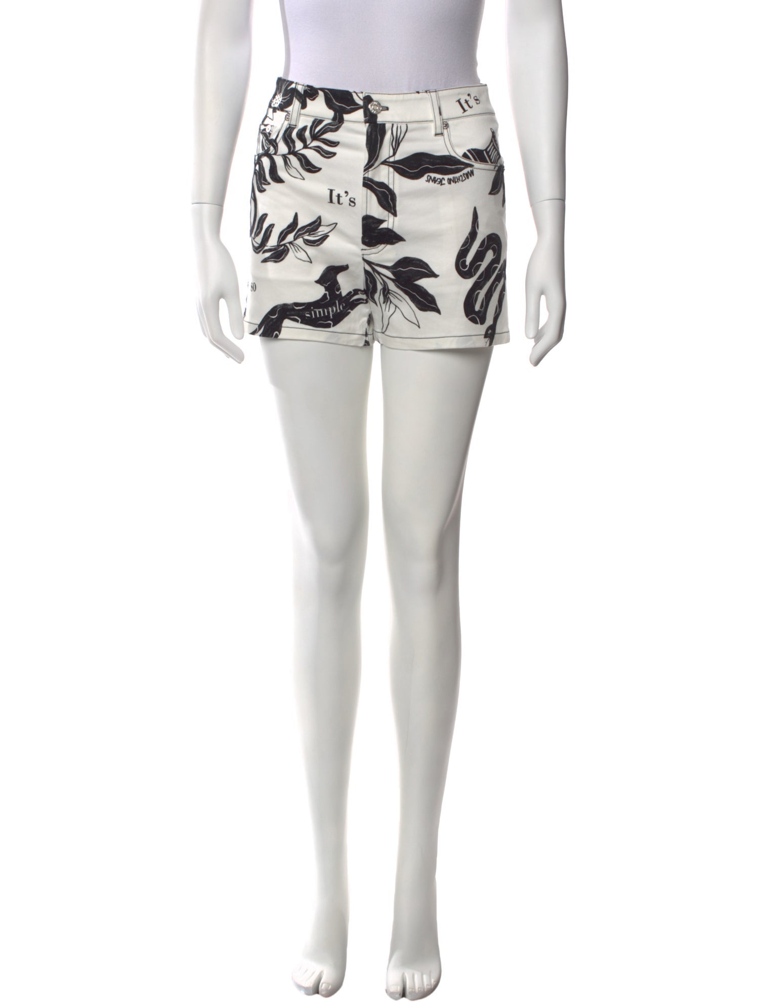 Moschino Jeans Printed Mini Shorts w/ Tags