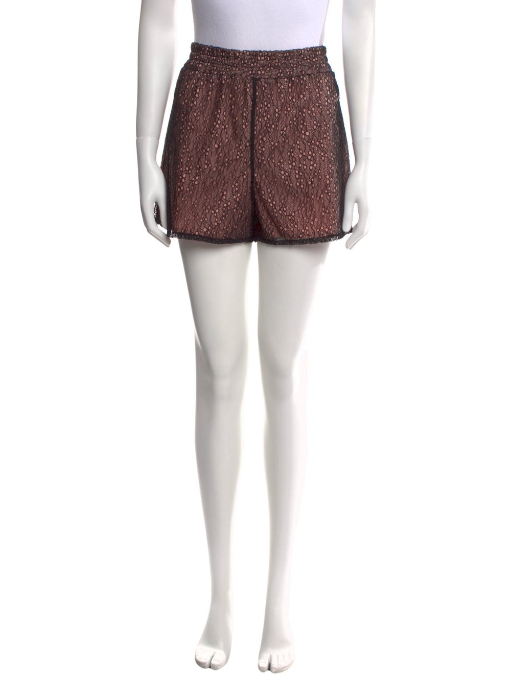 Moschino Jeans Shorts Black High-Rise Slit Pockets Elasticized Waist Designer size 40.