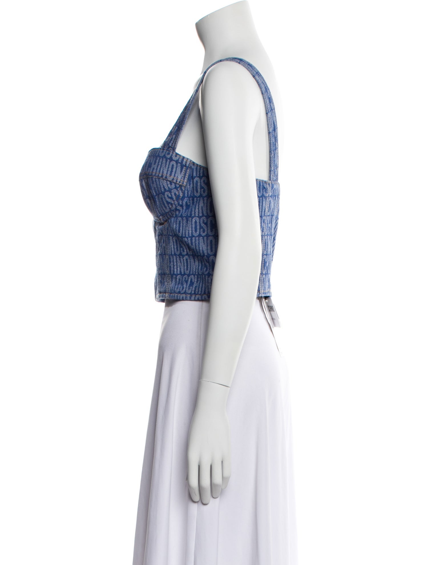 Moschino Couture Printed Square Neckline Crop Top w/ Tags