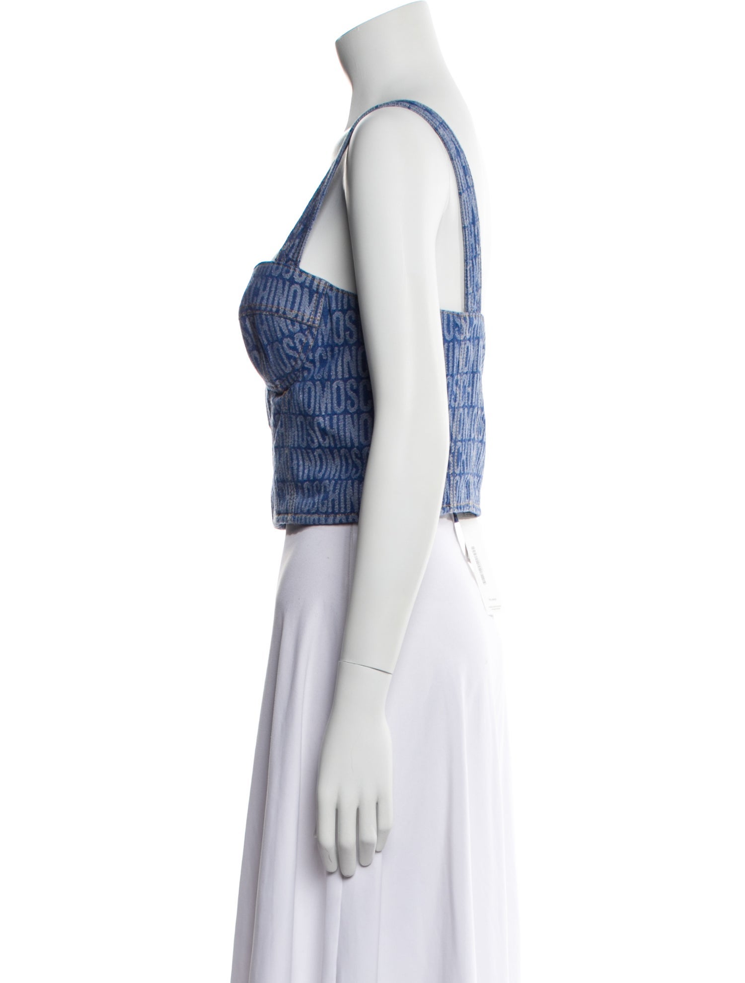 Moschino Couture Printed Square Neckline Crop Top w/ Tags