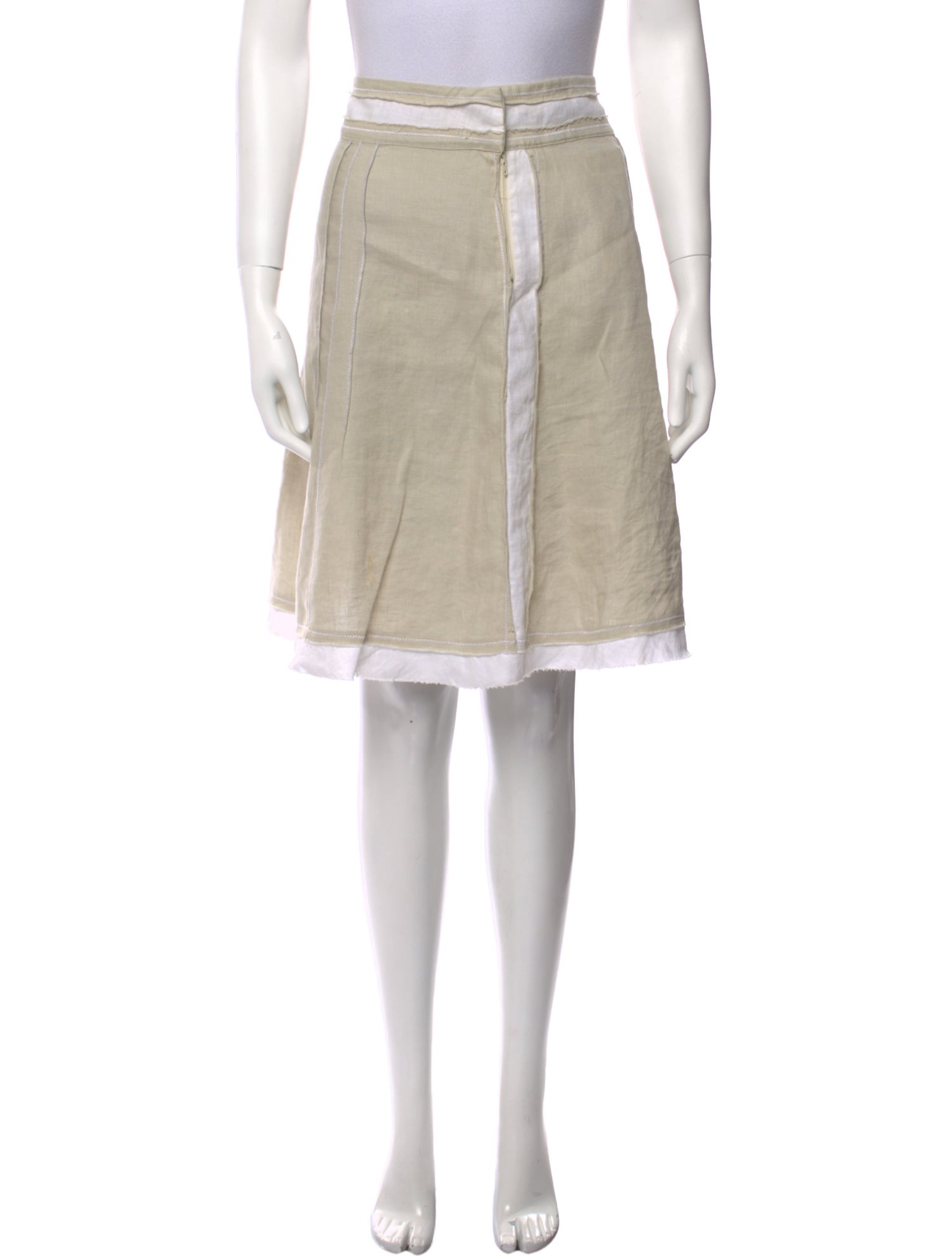 Moschino Jeans Linen Knee-Length Skirt