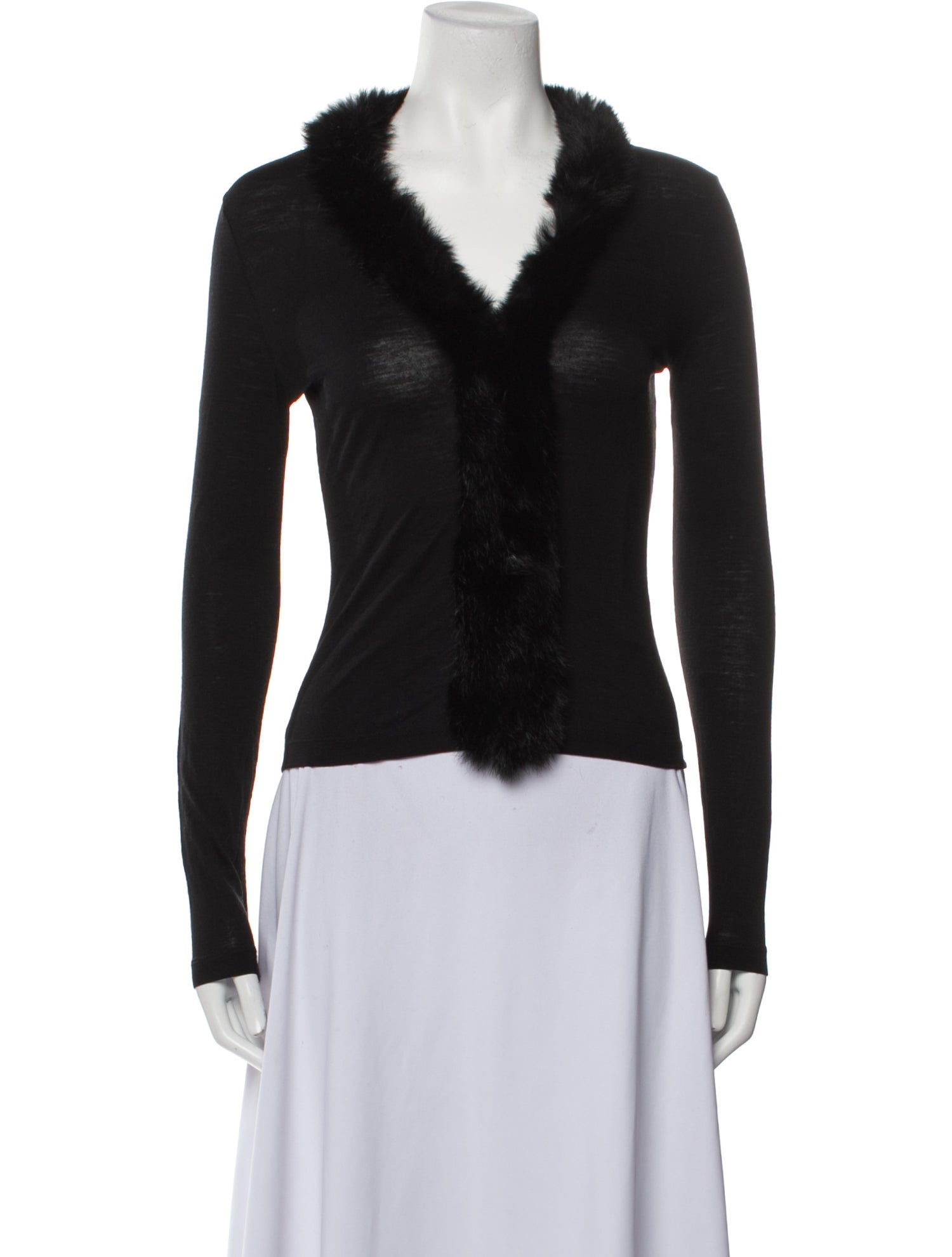 Moschino Jeans Wool V-Neck Top