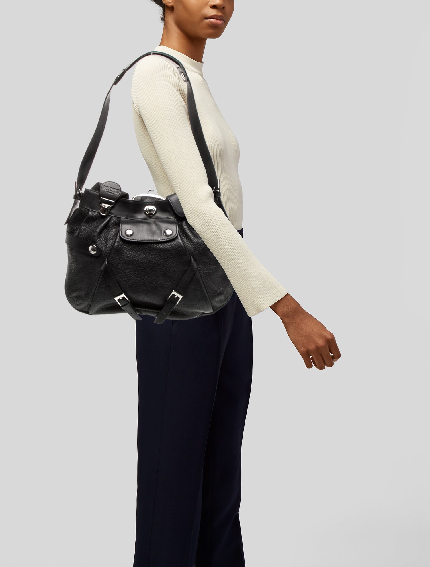 Moschino Jeans Leather Shoulder Bag