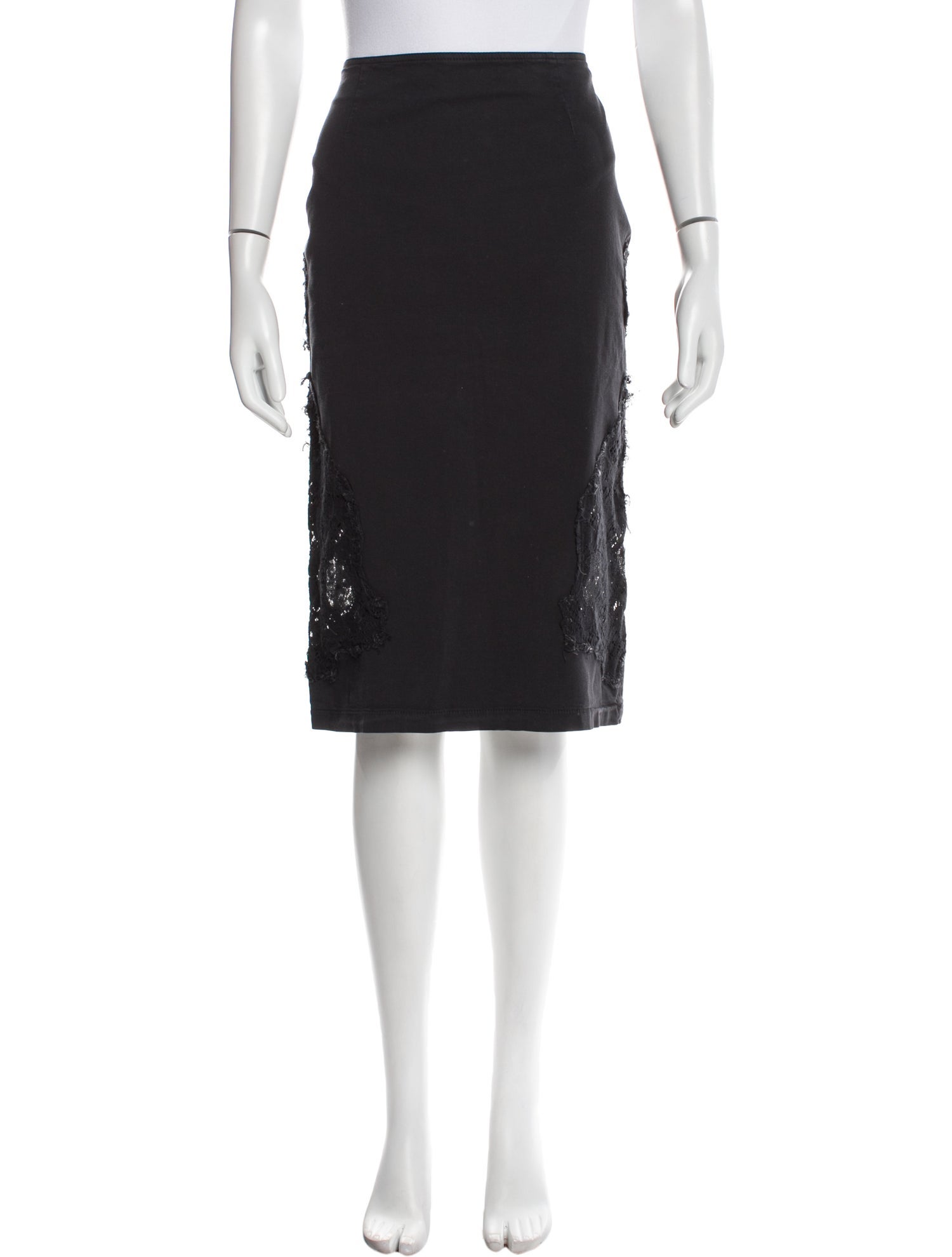 Moschino Jeans Lace Trim Embellishment Knee-Length Skirt