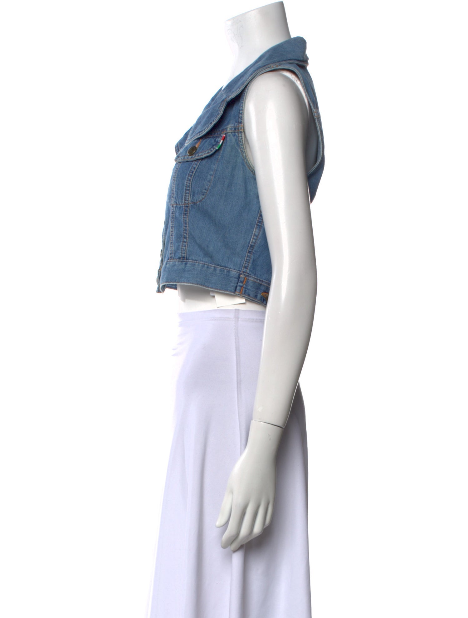 Moschino Jeans Halterneck Sleeveless Crop Top