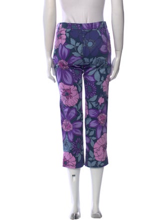 Moschino Jeans Floral Print Straight Leg Pants