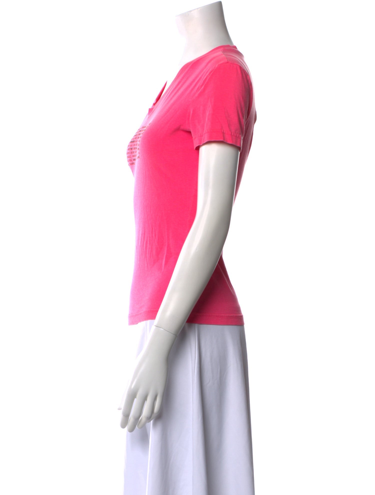 Moschino Jeans Graphic Print V-Neck T-Shirt