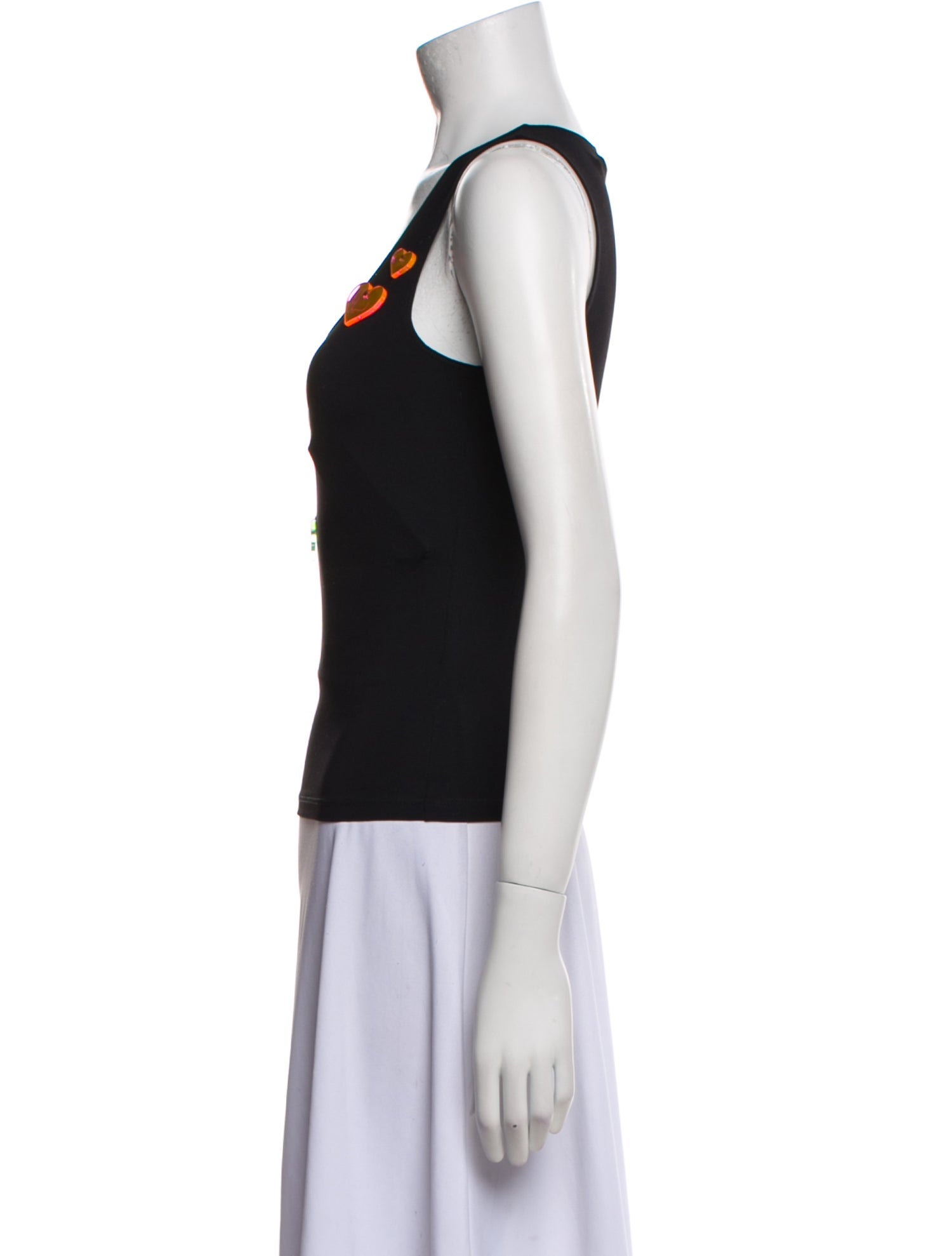 Moschino Jeans Graphic Print Scoop Neck Top