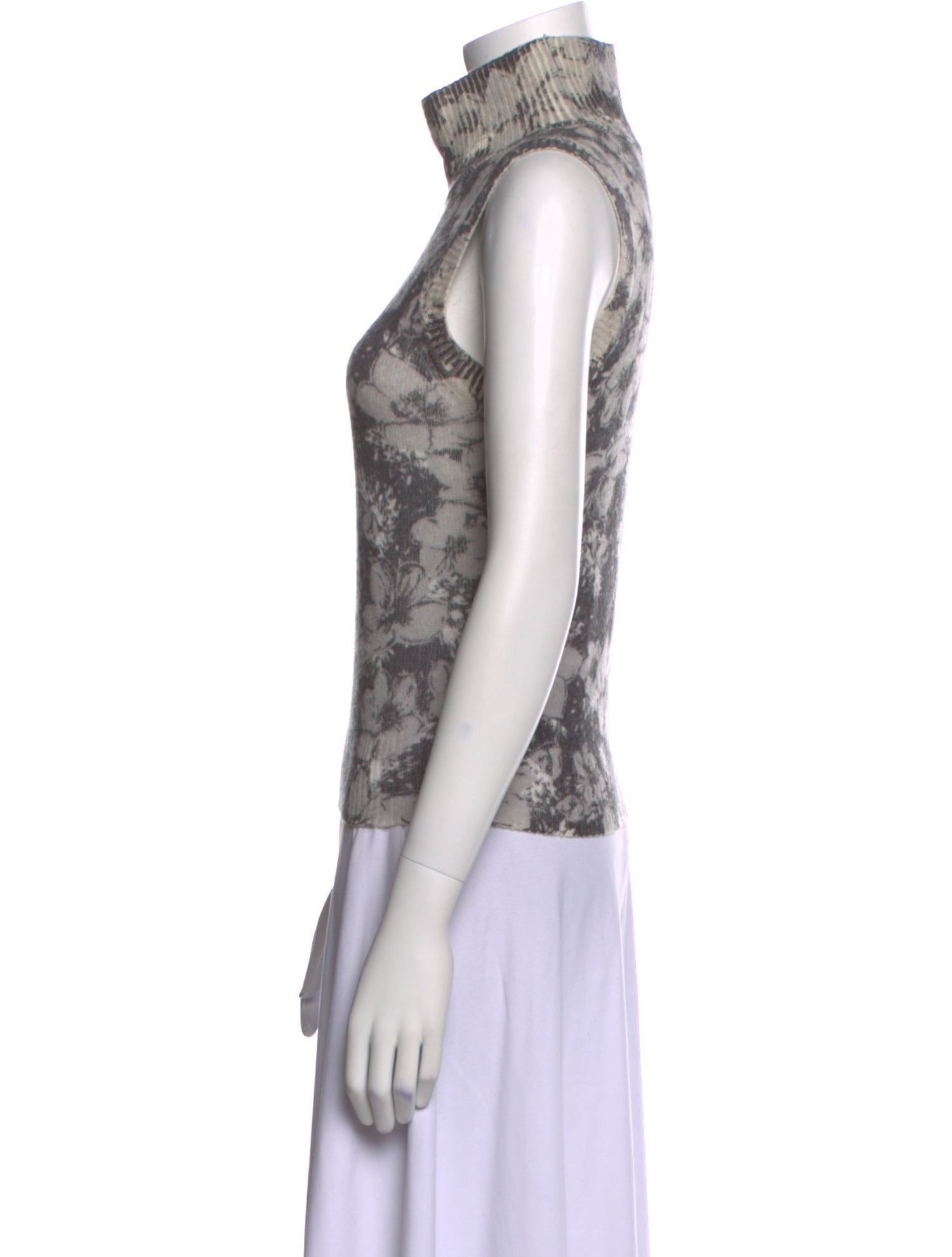 Moschino Jeans Floral Print Turtleneck Sweater