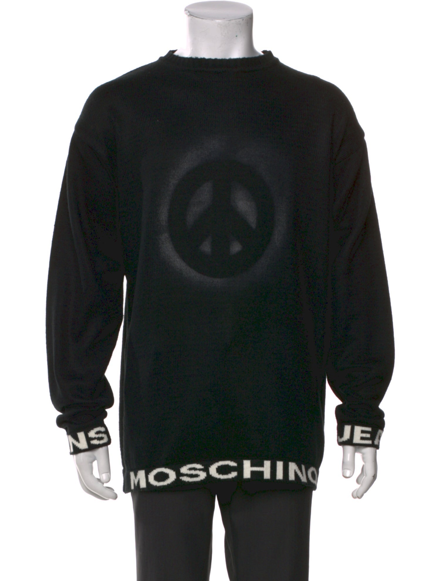 Moschino Jeans Graphic Print Crew Neck Pullover