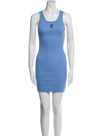 Moschino Jeans Scoop Neck Mini Dress