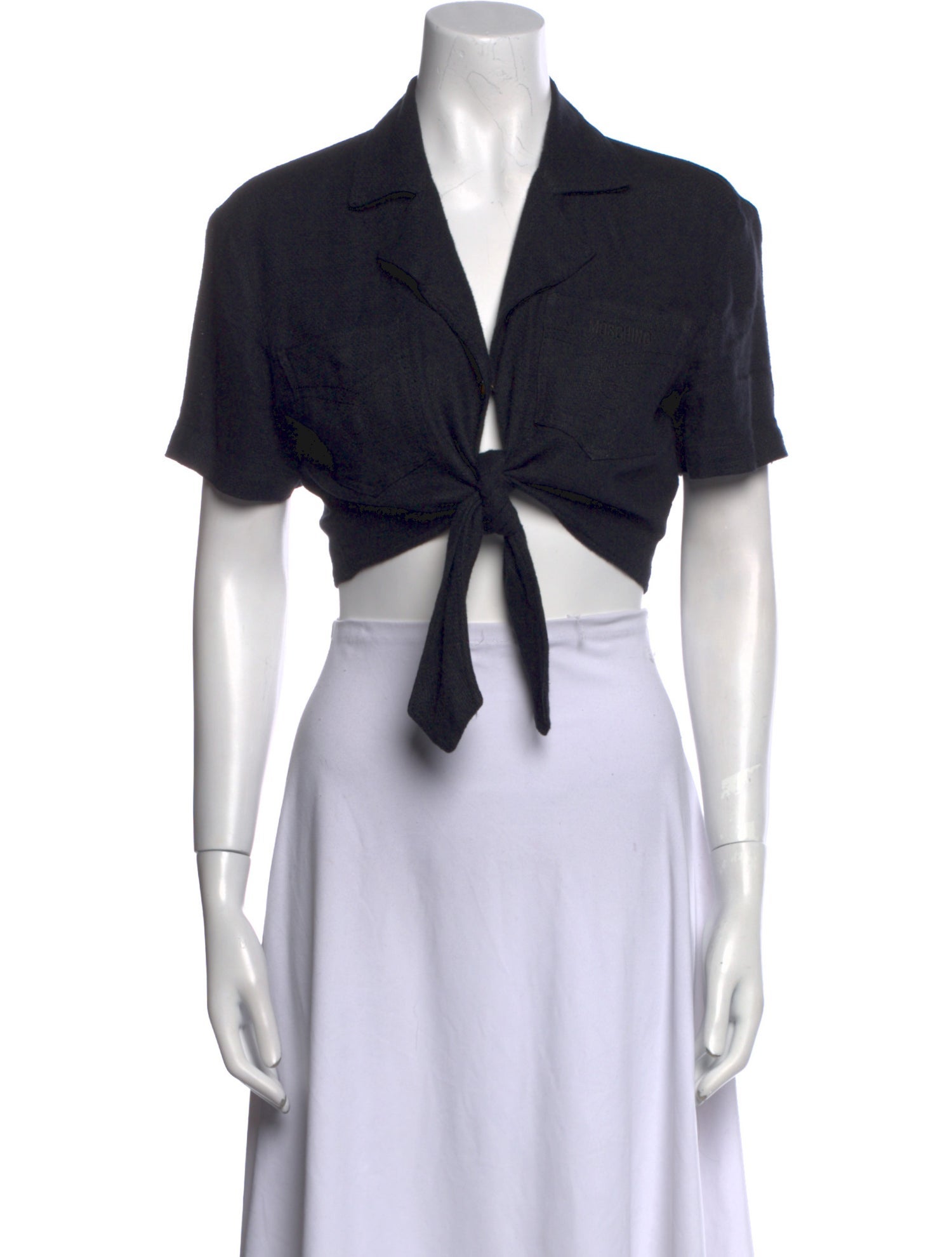 Moschino Jeans Vintage Short Sleeve Crop Top