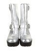Moschino Jeans Leather Moto Boots