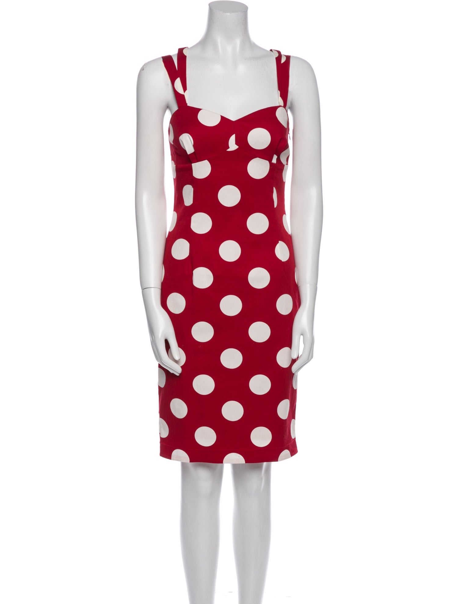 Moschino Jeans Polka Dot Print Knee-Length Dress