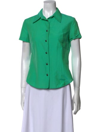 Moschino Jeans Short Sleeve Button-Up Top