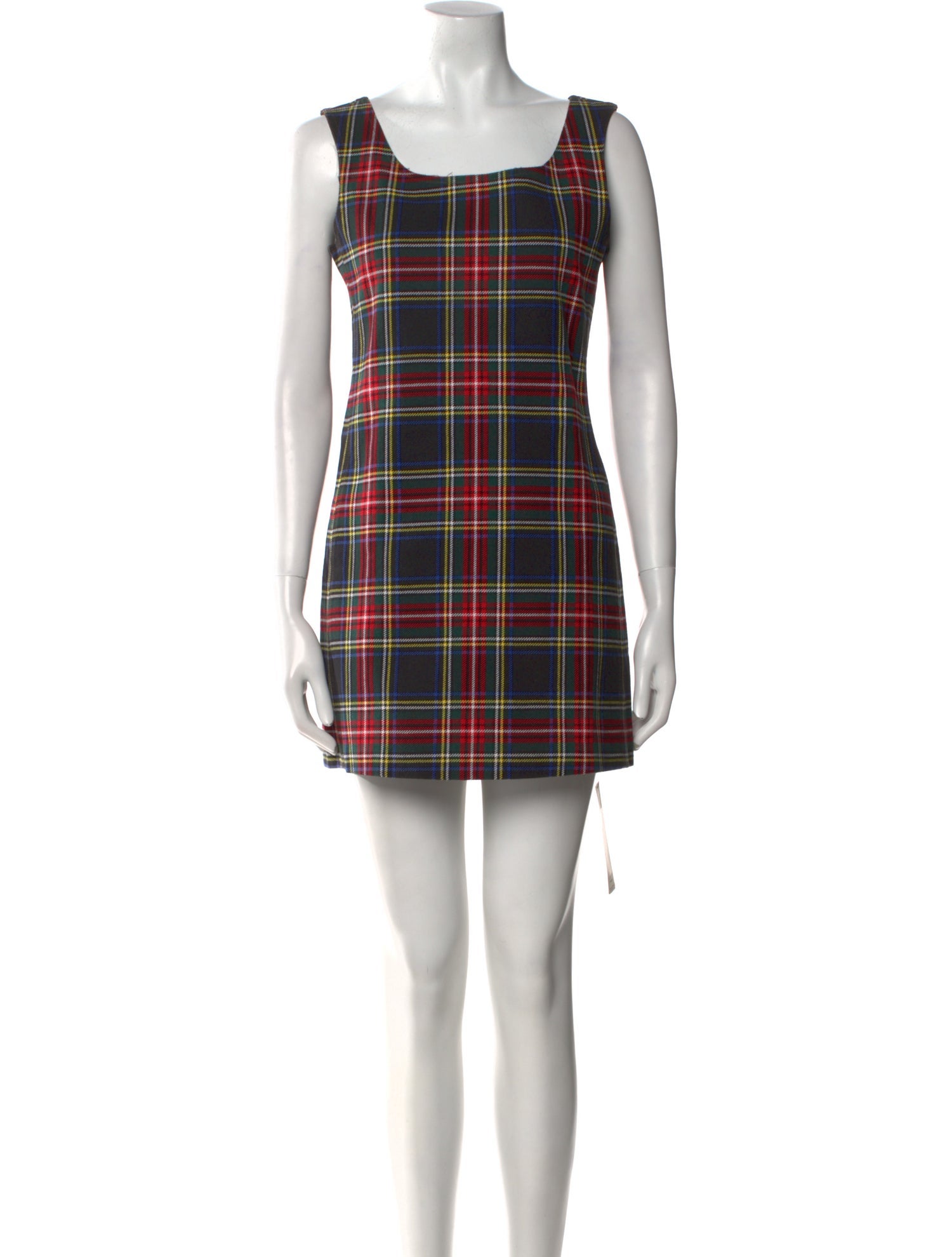 Moschino Jeans Plaid Print Mini Dress