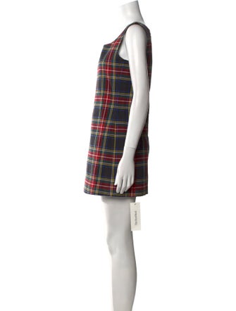 Moschino Jeans Plaid Print Mini Dress
