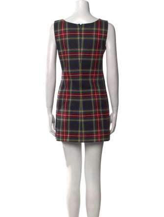 Moschino Jeans Plaid Print Mini Dress