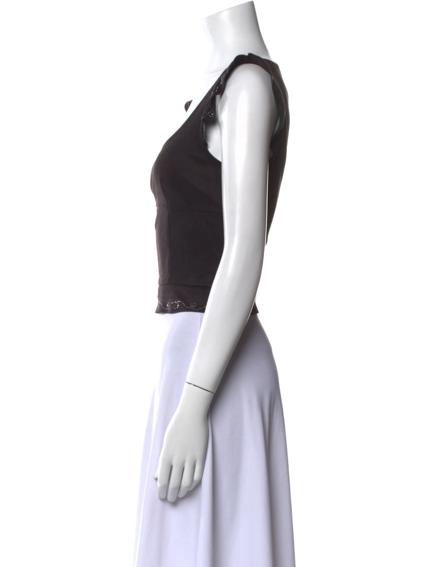 Moschino Jeans Square Neckline Sleeveless Crop Top w/ Tags