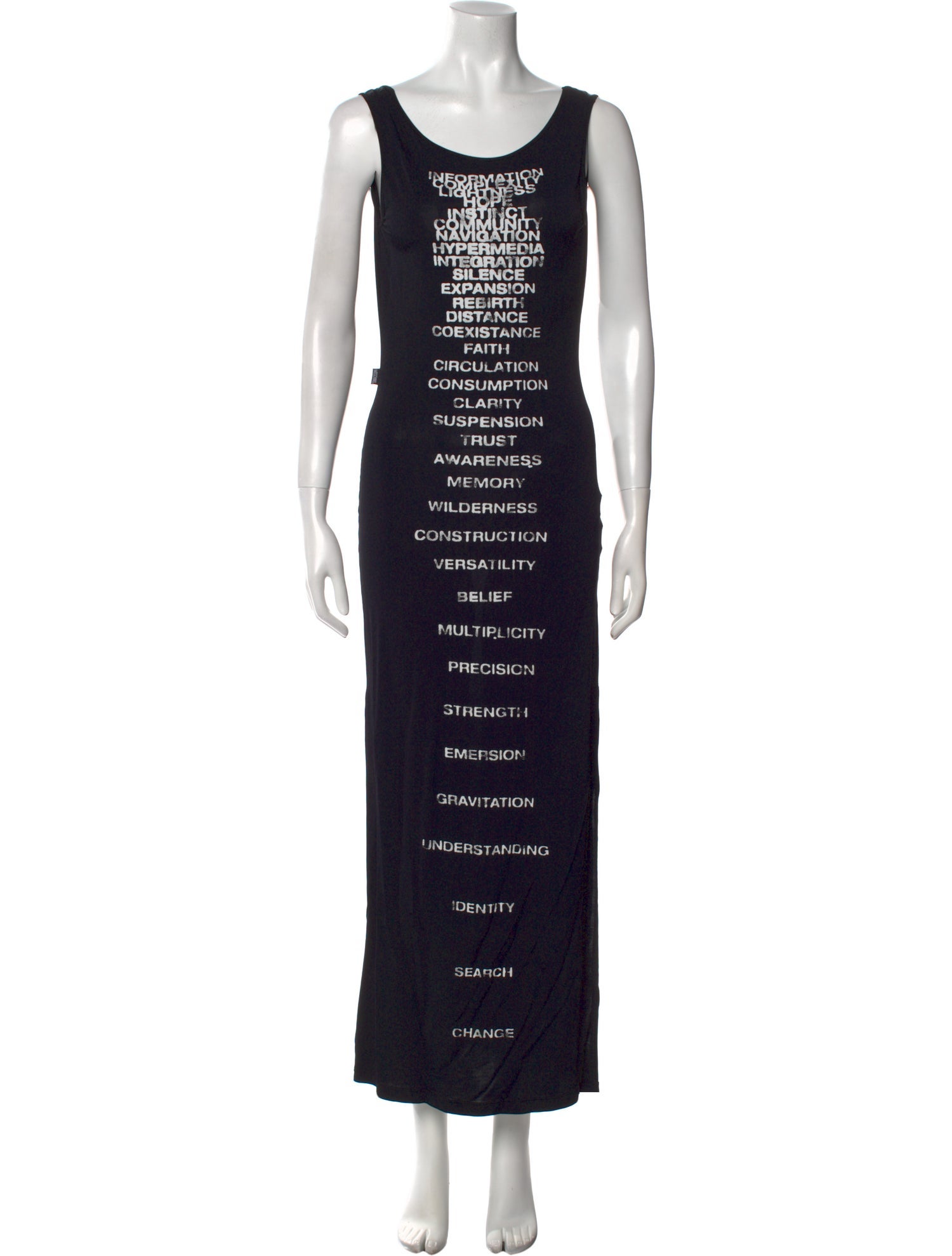 Moschino Jeans Scoop Neck Long Dress