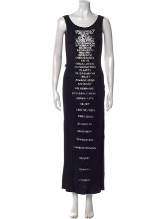 Moschino Jeans Scoop Neck Long Dress