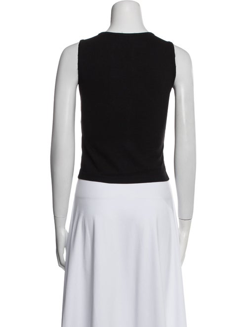 Moschino Jeans Printed Scoop Neck Crop Top