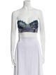 Moschino Jeans Strapless Crop Top