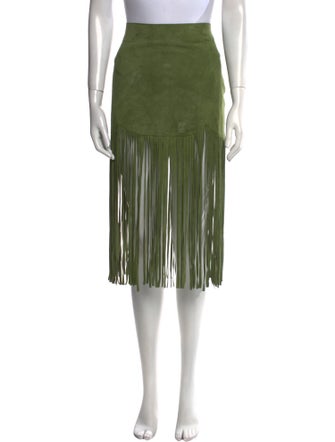 Moschino Jeans Leather Knee-Length Skirt