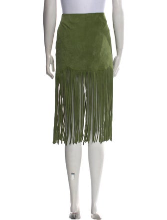 Moschino Jeans Leather Knee-Length Skirt